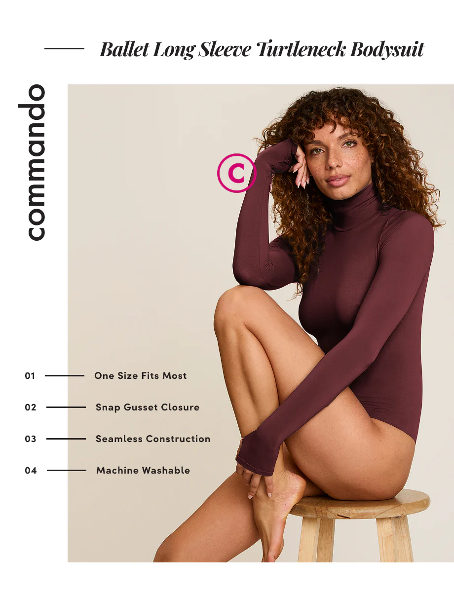 Ballet Long Sleeve Turtleneck Bodysuit - Image 36