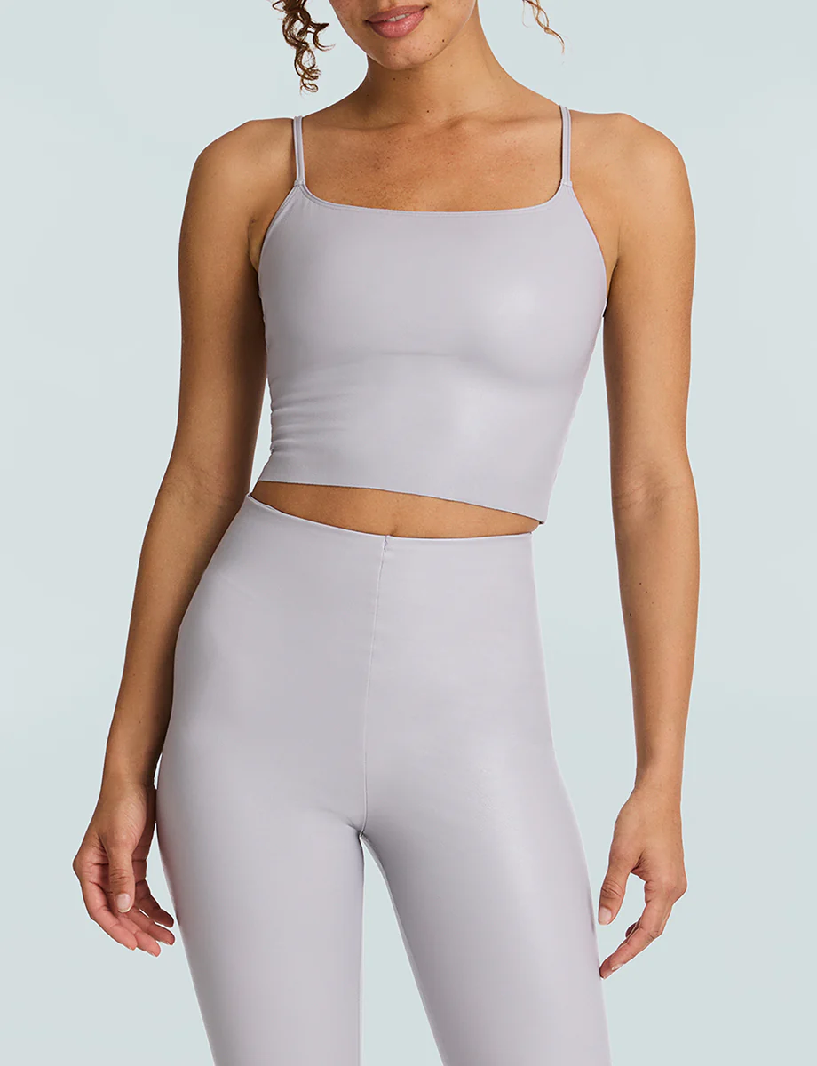 Faux Leather Cami Crop Top - Image 14
