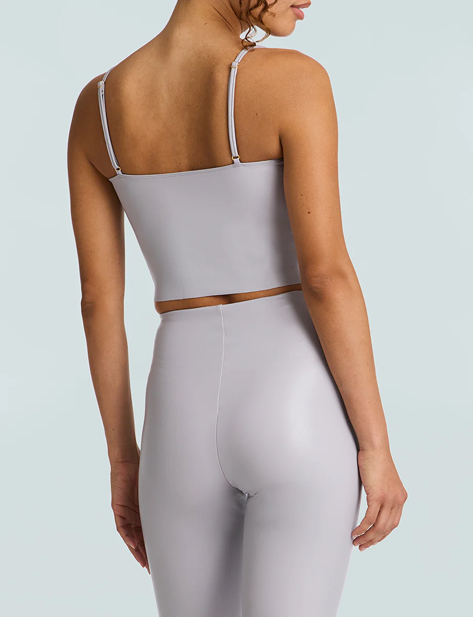 Faux Leather Cami Crop Top - Image 15