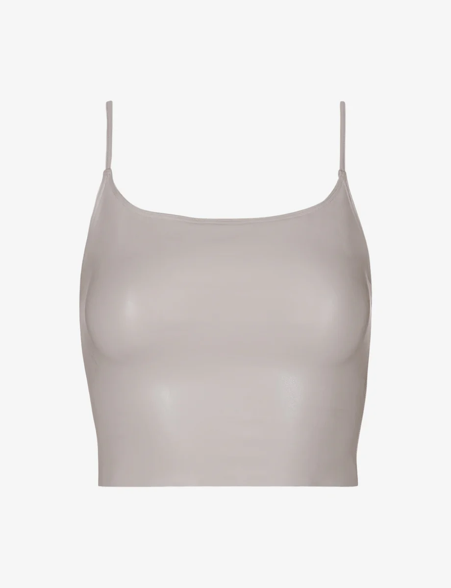 Faux Leather Cami Crop Top - Image 20