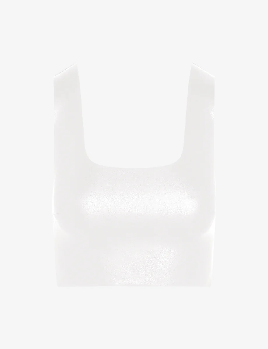 Faux Leather Squareneck Crop Top - Image 14