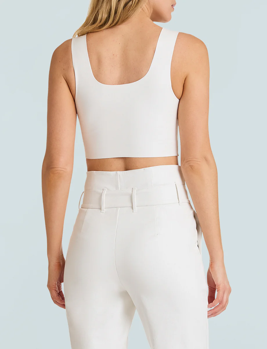 Faux Leather Squareneck Crop Top - Image 15