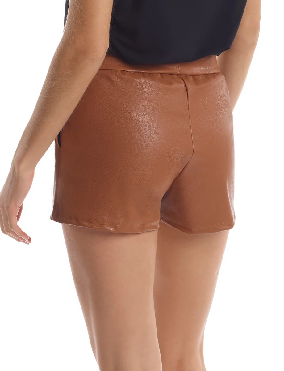 Faux Leather Relaxed Short - Image 12