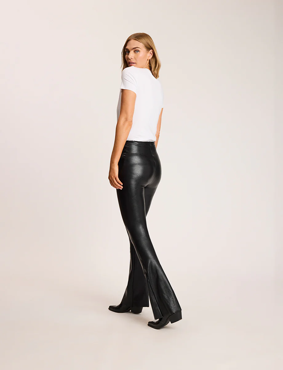 Faux Leather Flared Legging - Image 4