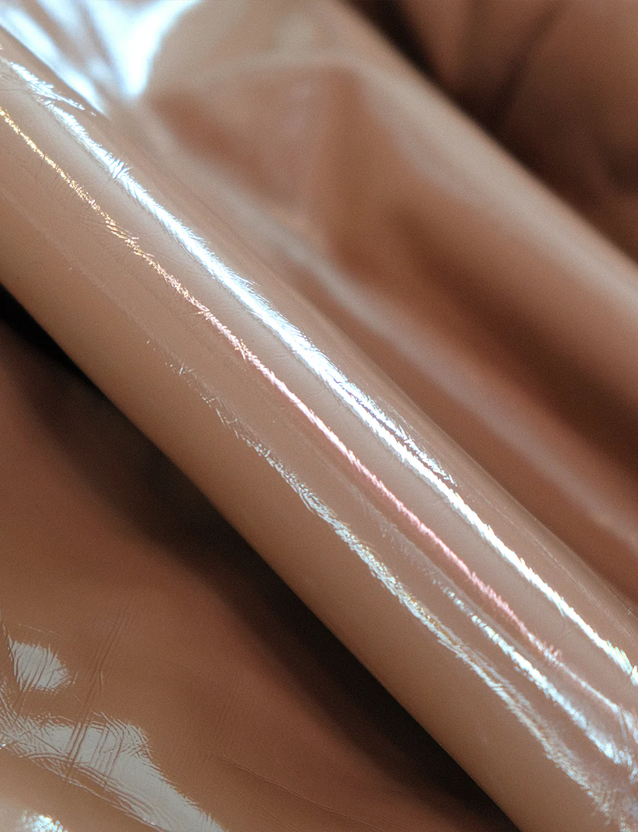 Faux Patent Leather Midi Skirt - Image 13