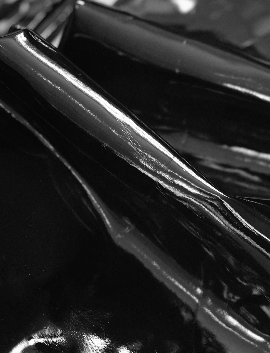 Faux Patent Leather Midi Skirt - Image 6